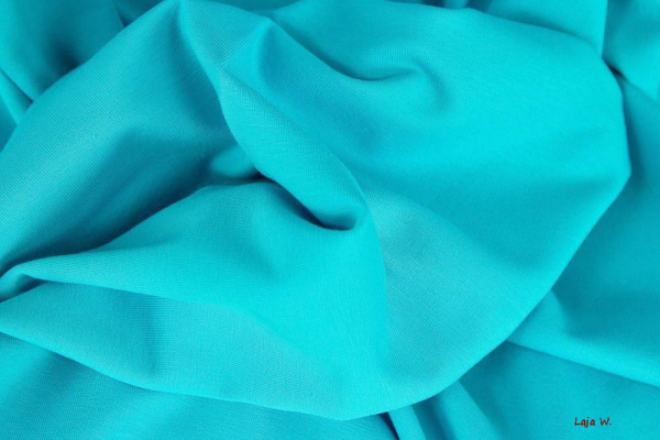 Sommersweat angerauht helltürkis (10 cm)