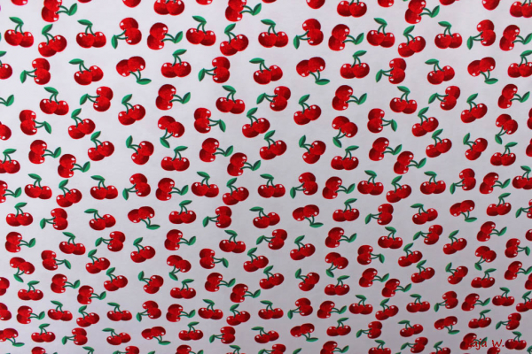 Jersey Kirschen weiß (10 cm)