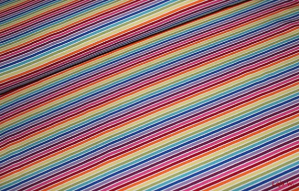 Jersey Streifen Regenbogen/weiß (10 cm)