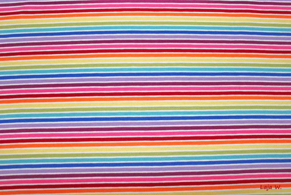 Jersey Streifen Regenbogen/weiß (10 cm)