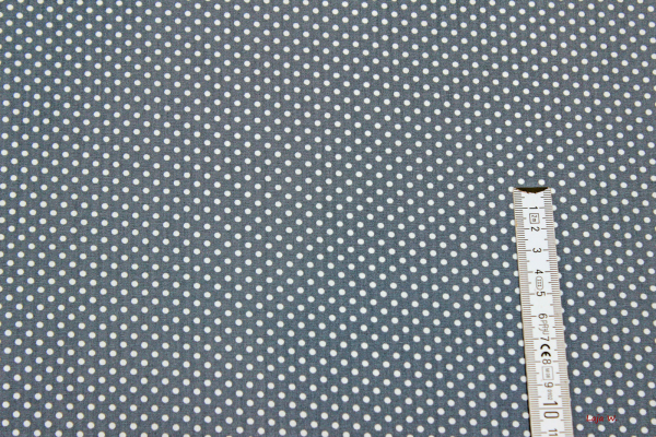 Baumwolle Punkte grau/weiß (10 cm)