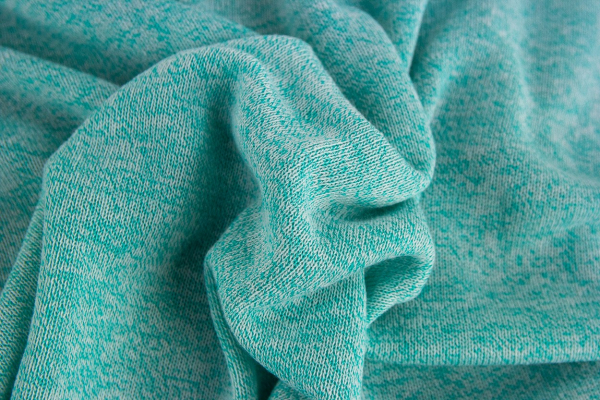 Kuschelstrick Lotte meliert mint/weiß (10 cm)