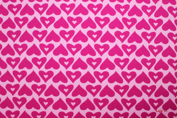 Jersey Hearts pink (10 cm)