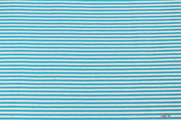 Ringeljersey türkis/weiß (10 cm)