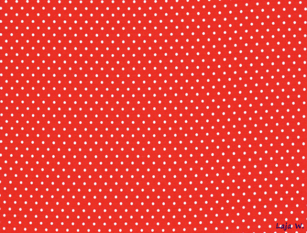 Stretch- Jersey Pünktchen rot (10 cm)