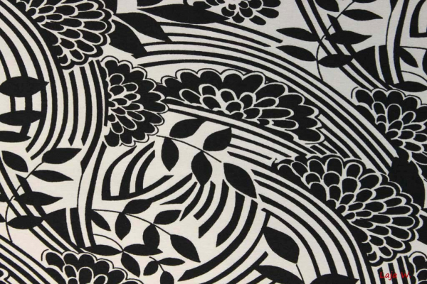 Stretch Jersey Malo Blumen hellgrau (10 cm)