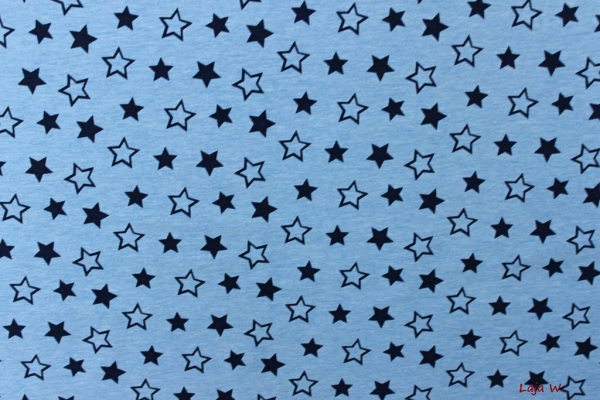 Stretch- Jersey meliert Sterne (10 cm)