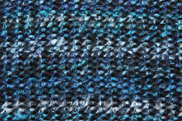 Strickstoff Cortina schwarz/blau (10 cm)