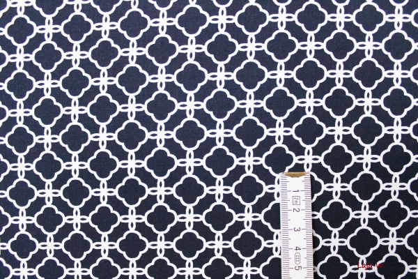 Stoff Screen Print dunkelblau (10 cm)