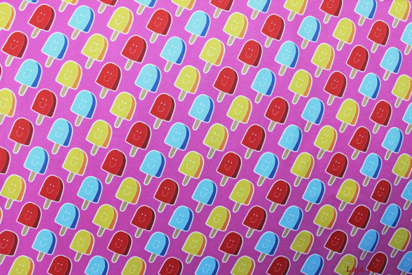 Jersey Hamburger Liebe Sweet Life Popsickles pink (10 cm)