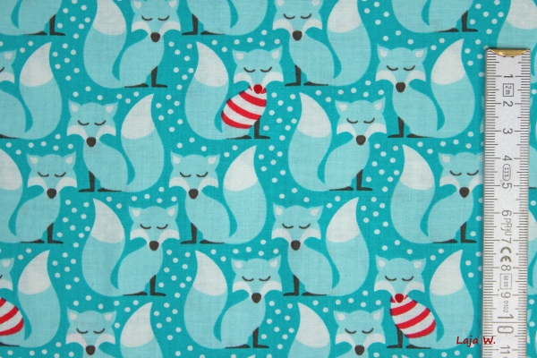 Designerbaumwollstoff Sweater Weather türkis (10 cm)