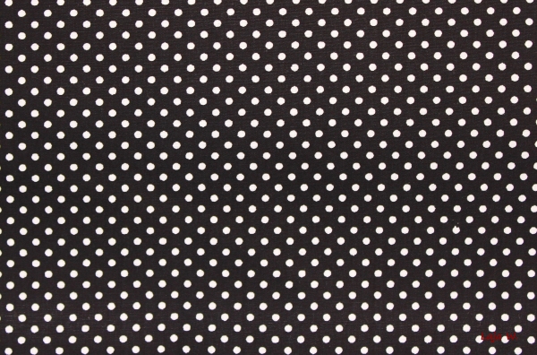 Baumwolle Punkte schwarz-weiss (10 cm)