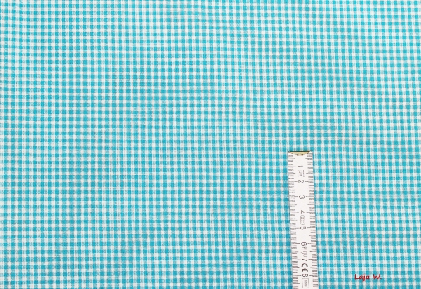 Baumwolle Vichy Mini türkis (10 cm)