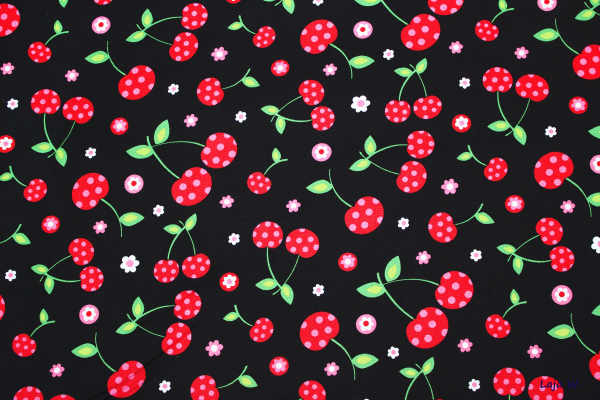Designerstoff Kirschen (10 cm)