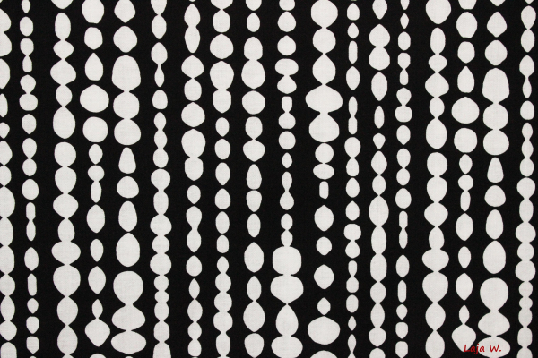 Designerbaumwollstoff Chain Dots schwarz (10 cm)