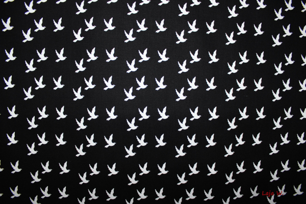 Stoff Dove schwarz (10 cm)