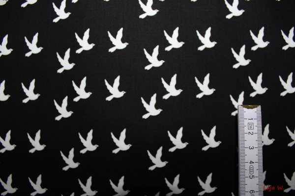 Stoff Dove schwarz (10 cm)