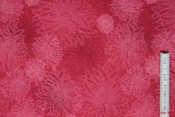 Designerbaumwolle Floral Elements Shocking Pink (10 cm)
