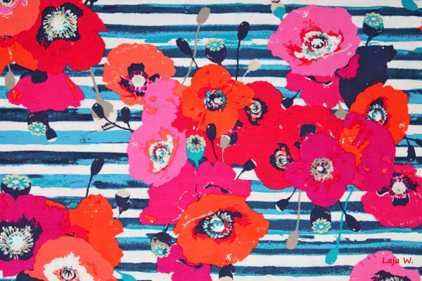 Designerbaumwolle Paparounes Crimson (10 cm)