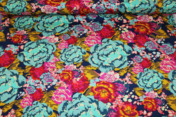 Designerbaumwolle Acqua Di Rose Boho (10 cm)