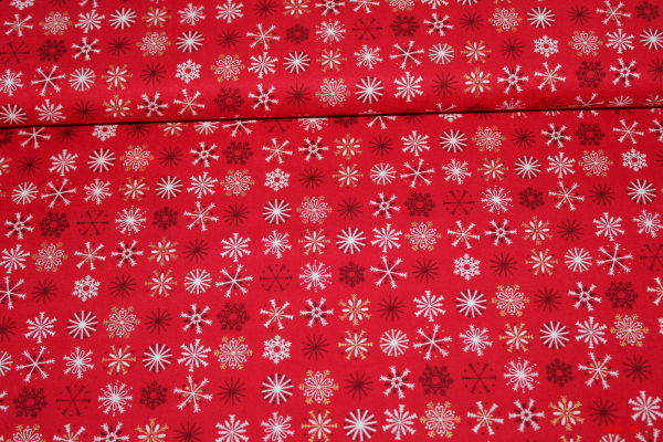 Baumwollstoff 1796 Traditional Metallic Snowflake (10 cm)