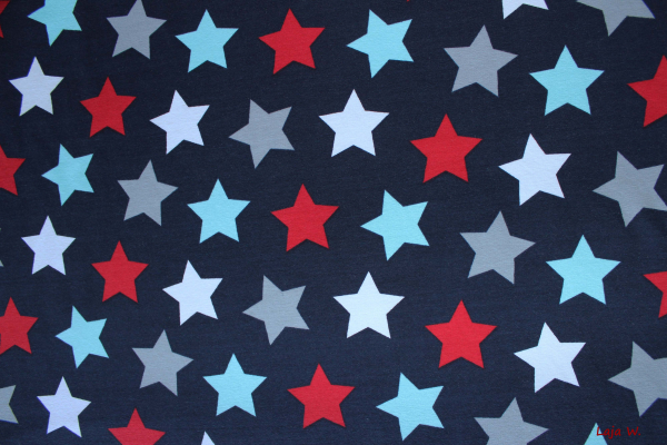 Stretchsweat Superstars dunkelblau (10 cm)