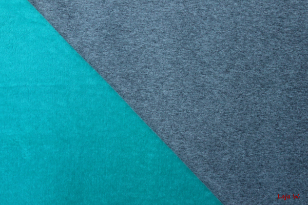 Alpenfleece/-sweat grau/mint (10 cm)