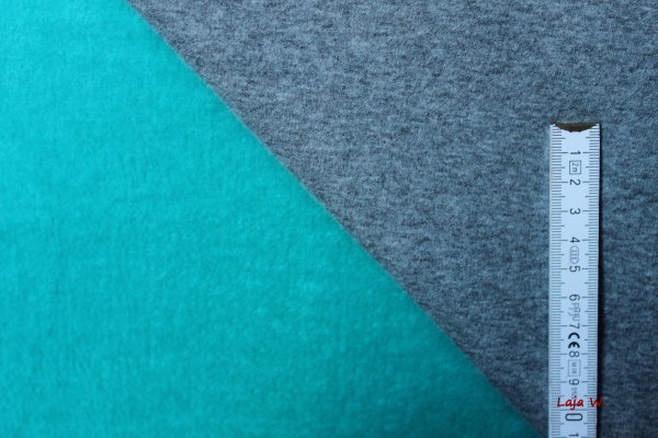 Alpenfleece/-sweat grau/mint (10 cm)