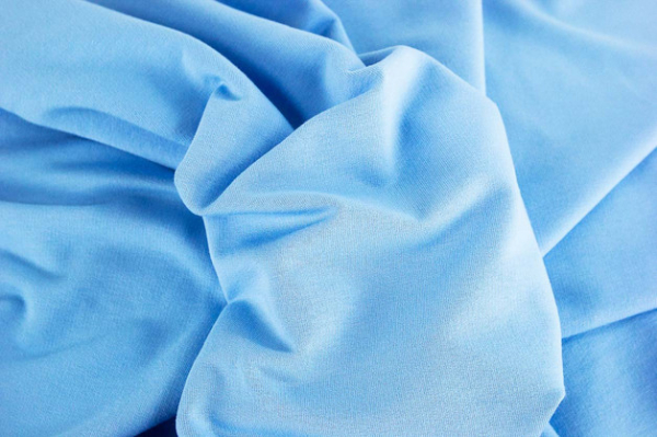 Sommersweat unangerauht hellblau (10 cm)