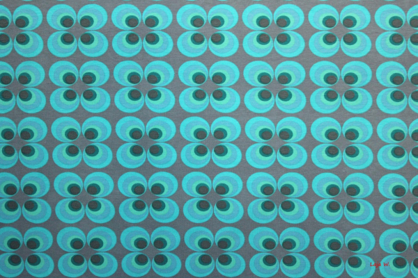 Jersey Retroblumen grau (10 cm)