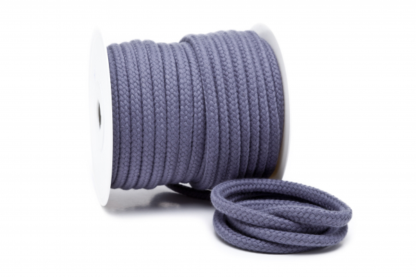 Baumwollkordel 9 mm mausgrau (1 m)
