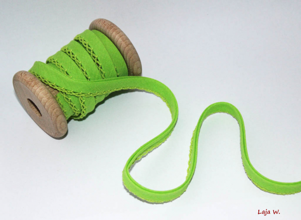 Schrägband Häkelborte grün (1 m)