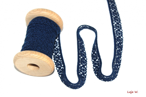 Häkelborte marineblau (1 m)