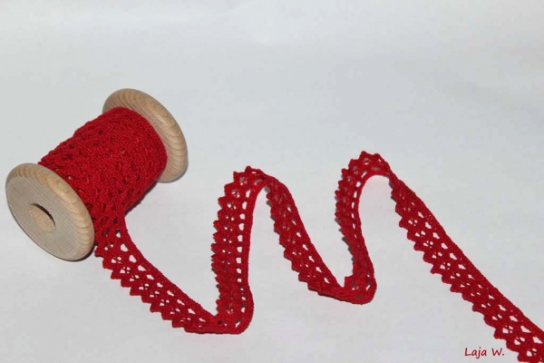 Häkelborte rot (1 m)