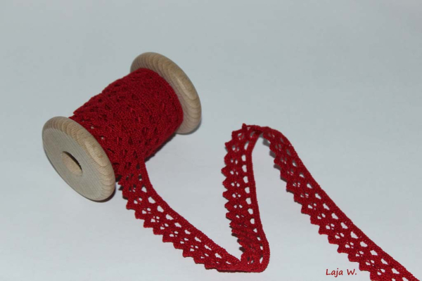 Häkelborte rot (1 m)