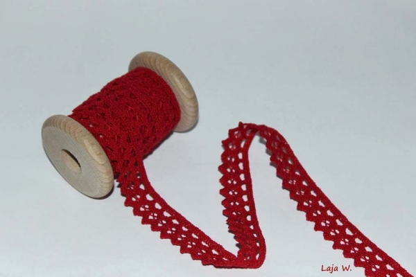 Häkelborte rot (1 m)