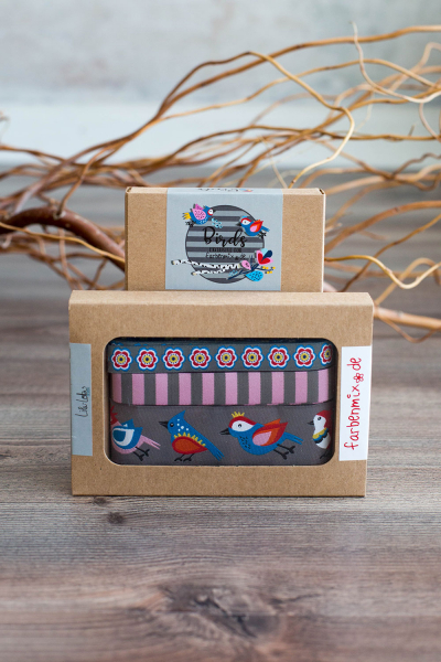 Birds Grau – Designer Kollektion by Lila-Lotta 3 x 1,5 m