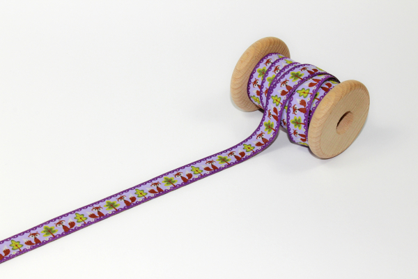 Webband Füchse lila (1 m)