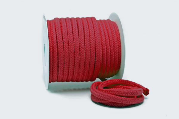 Baumwollkordel 9 mm dunkleres rot (1 m)