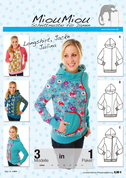 Schnittmuster Julina V 8070 Hoodie/Jacke