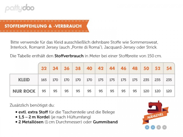 Schnittmuster Sweatkleid Carol