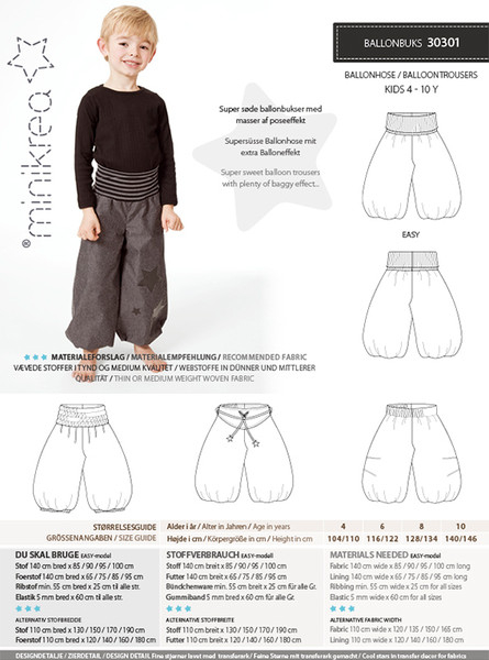 Schnittmuster Ballonhose 30301