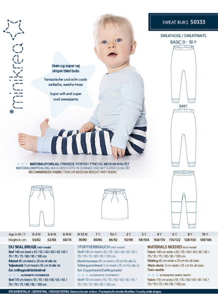 Schnittmuster Sweathose 50333