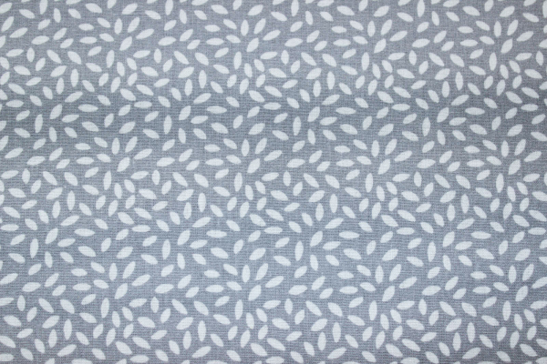 Baumwollstoff Blättchen hellgrau (10 cm)