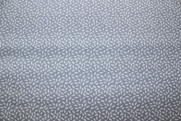 Baumwollstoff Blättchen hellgrau (10 cm)