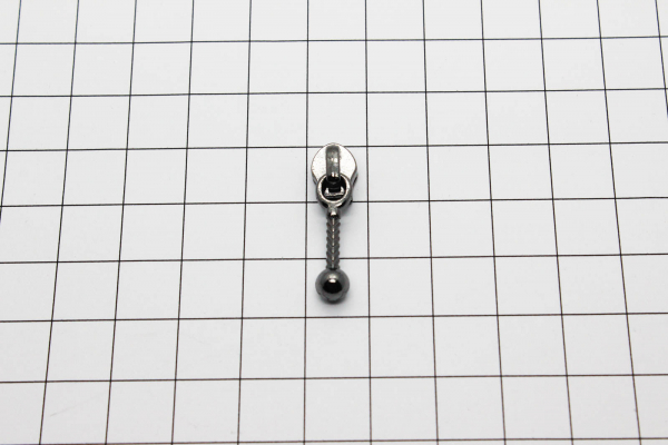 loser Bügelschieber mit Kugelstab titan schmal