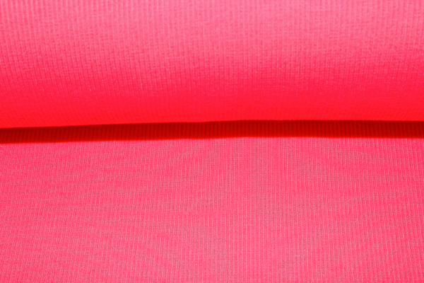 Rippbündchen warmes neonpink (10 cm)