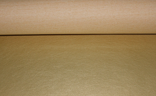 Metallic- Kunstleder hellgold (10 cm)