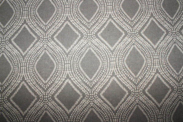 Dekostoff grafisches Muster Leinen Look grau (10 cm)