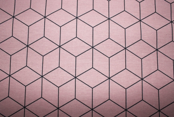 Dekostoff Würfel Leinen Look dusty rose (10 cm)